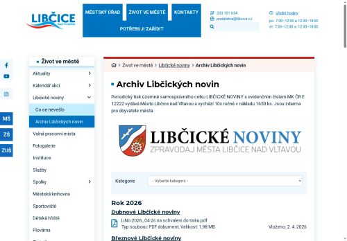 Zobrazit webové stránky Libčické noviny