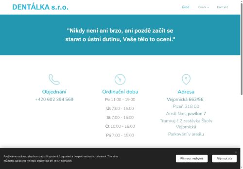 Zobrazit webové stránky Zubní ordinace DENTÁLKA s.r.o. - MUDr. Štěpánka Šrámková
