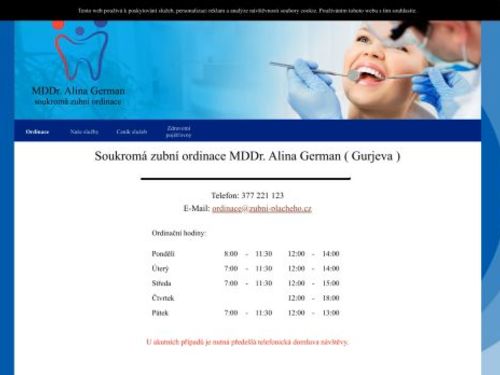 Zubní ordinace - MDDr. Alina Gurjeva