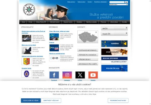 Webové stránky Krajské ředitelství policie Středočeského kraje, Jesenice