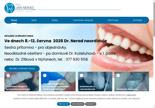 Zobrazit webové stránky Zubní ordinace - MUDr. Jan Nerad