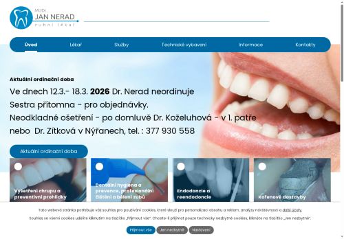 Zobrazit webové stránky Zubní ordinace - MUDr. Jan Nerad