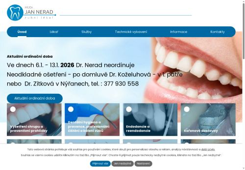 Zobrazit webové stránky Zubní ordinace - MUDr. Jan Nerad