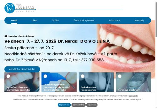 Zobrazit webové stránky Zubní ordinace - MUDr. Jan Nerad