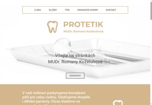 Zobrazit webové stránky PROTETIK zubní ordinace s.r.o. - MUDr. Romana Koželuhová