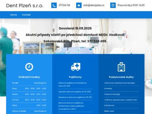 Zubní ordinace Dent Plzeň s.r.o. - MDDr. Irena Kralevičová