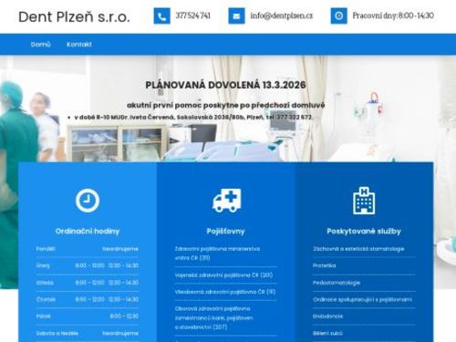 Zubní ordinace Dent Plzeň s.r.o. - MDDr. Irena Kralevičová