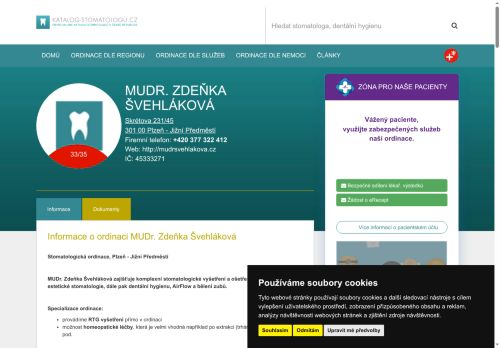 Zobrazit webové stránky Zubní ordinace - MUDr. Zdeňka Švehláková