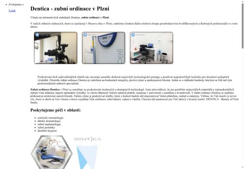 Zobrazit webové stránky Zubní ordinace Dentica