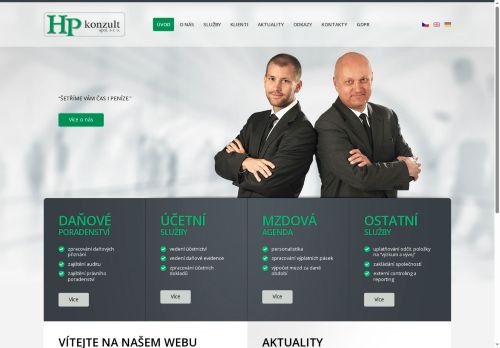 Webové stránky HP KONZULT spol. s r.o., Benešov