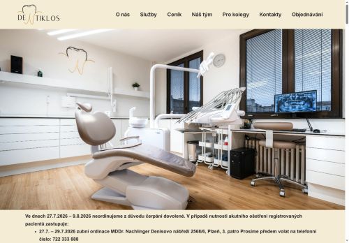 Zobrazit webové stránky Zubní ordinace DENTIKLOS - MDDr. Jana Niklová Horynová