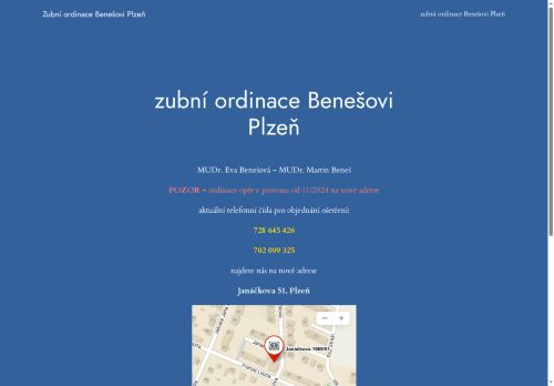 Zobrazit webové stránky Zubní ordinace Benešovi