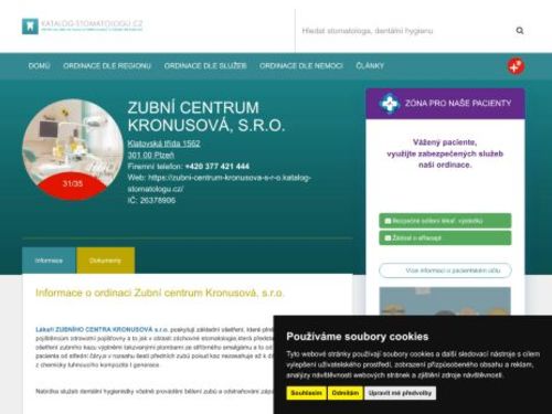 Zubní centrum Kronusová, s.r.o. - MUDr. Marcela Kronusová