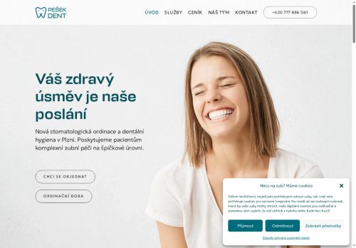 Zobrazit webové stránky Zubní ordinace Pešek dent - MUDr. Marian Pešek, MDDr. Petra Smolková