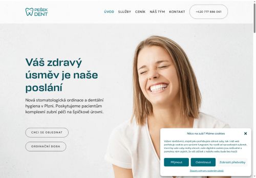 Zobrazit webové stránky Zubní ordinace Pešek dent - MUDr. Marian Pešek, MDDr. Petra Smolková