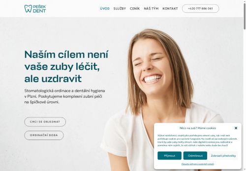 Zobrazit webové stránky Zubní ordinace Pešek dent - MUDr. Marian Pešek, MDDr. Petra Smolková