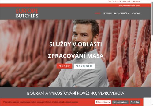 Webové stránky Maso Čáslav s.r.o., Čáslav