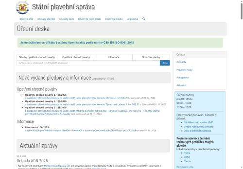 STÁTNÍ PLAVEBNÍ SPRÁVA nabízí práci na pozici asistent/asistentka ředitele v obci Praha