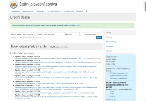 STÁTNÍ PLAVEBNÍ SPRÁVA nabízí práci na pozici asistent/asistentka ředitele v obci Praha