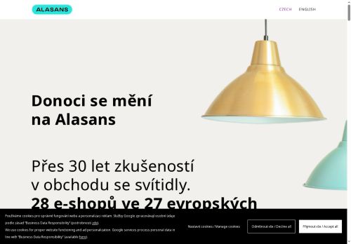 Webové stránky Alasans s.r.o., Blansko