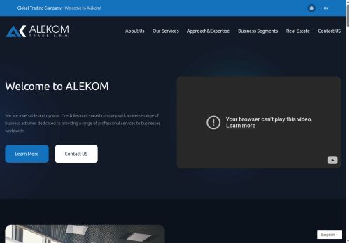 Webové stránky ALEKOM Trade s.r.o., Praha
