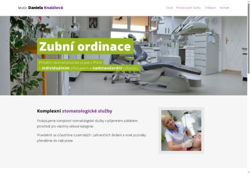 Zobrazit webové stránky Zubní ordinace - MUDr. Daniela Knaizlová