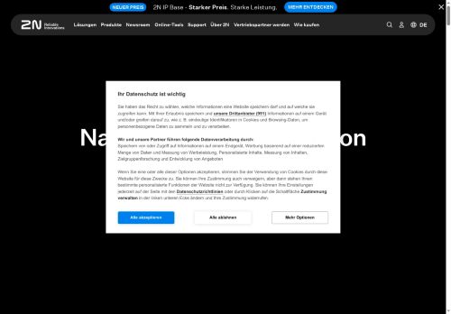 Webové stránky 2N TELEKOMUNIKACE a.s., Praha