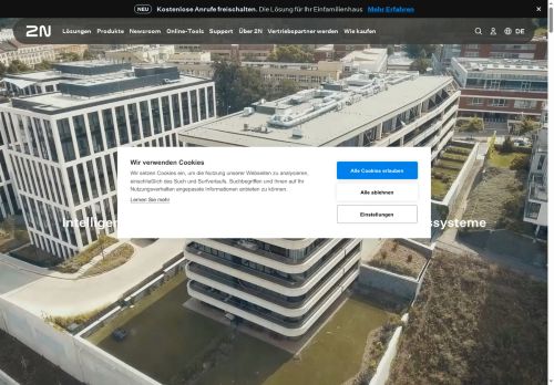 Webové stránky 2N TELEKOMUNIKACE a.s., Praha