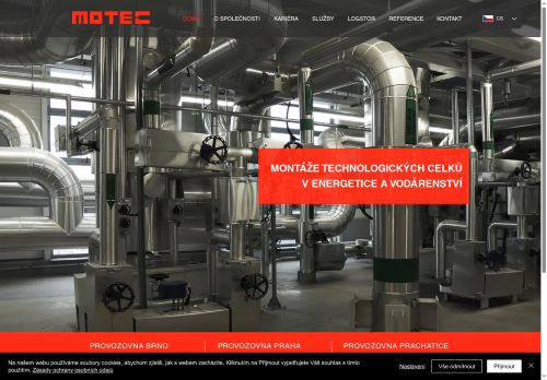 Webové stránky MOTeC spol. s r.o., Brno