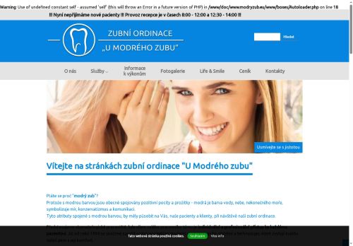 Zobrazit webové stránky Zubní ordinace U Modrého zubu - MUDr. Nataša Kuralová