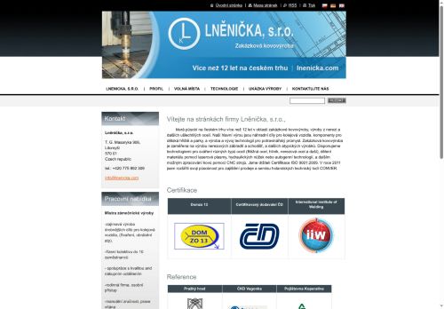 LNĚNIČKA, s.r.o. nabízí práci na pozici Zámečník/ce - strojník/ce v obci Litomyšl