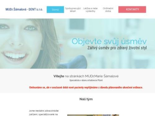 Ortodoncie - MUDr. Marie Šámalová