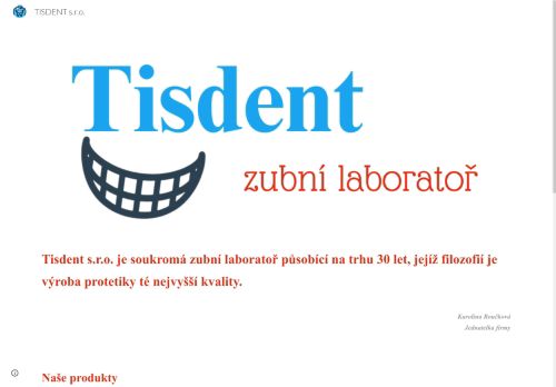 Zobrazit webové stránky Zubní laboratoř Tisdent