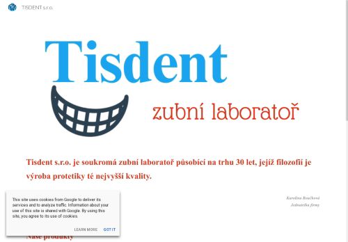 Zobrazit webové stránky Zubní laboratoř Tisdent