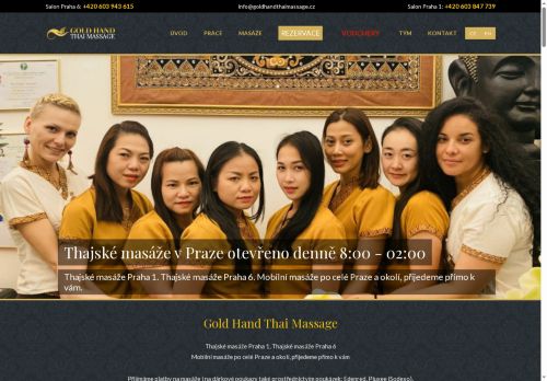 Gold Hand Thai Massage s.r.o. nabízí práci na pozici Maséři thajských masáží v obci Praha