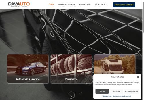 Webové stránky DaVa Auto s.r.o., Hovorčovice
