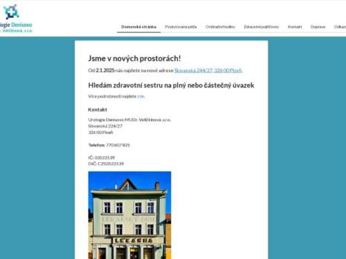 Urologie Denisovo MUDr. Veličkinová, s.r.o. - MUDr. Hana Panochová