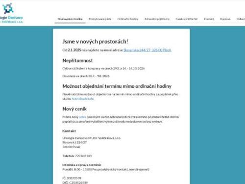 Urologie Denisovo MUDr. Veličkinová, s.r.o. - MUDr. Hana Panochová