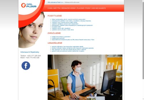 Zobrazit webové stránky ORL ambulance Plzeň s.r.o. - MUDr. Dana Šmídlová