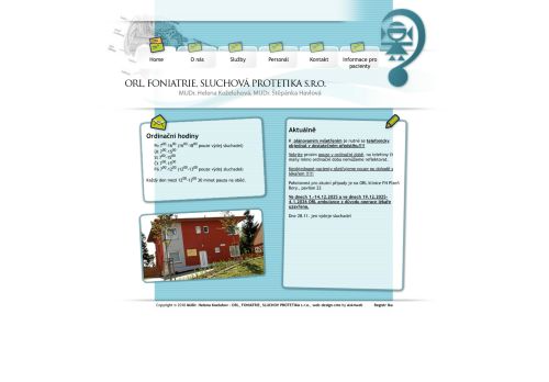 Zobrazit webové stránky ORL, foniatrie, sluchová protetika s.r.o. - MUDr. Helena Koželuhová, MUDr. Štěpánka Havlová