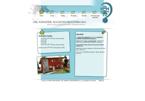 Zobrazit webové stránky ORL, foniatrie, sluchová protetika s.r.o. - MUDr. Helena Koželuhová, MUDr. Štěpánka Havlová