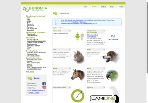 Zobrazit webové stránky Genetická laboratoř Genomia