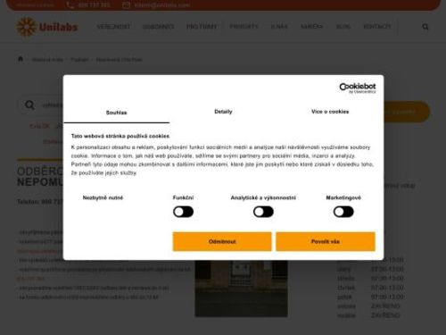 Laboratoř Unilabs - odběrové místo Nepomucká, Plzeň