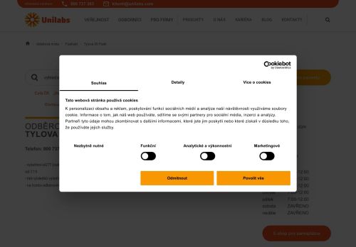 Zobrazit webové stránky Laboratoř Unilabs - odběrové místo Tylova, Plzeň