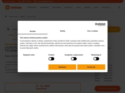 Laboratoř Unilabs - odběrové místo Tylova, Plzeň