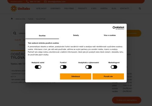 Zobrazit webové stránky Laboratoř Unilabs - odběrové místo Tylova, Plzeň