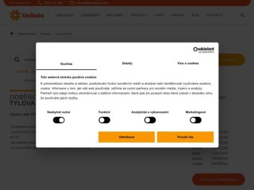 Laboratoř Unilabs - odběrové místo Tylova, Plzeň