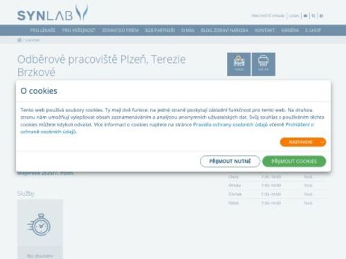 Laboratoř SYNLAB - odběrové pracoviště Terezie Brzkové, Plzeň