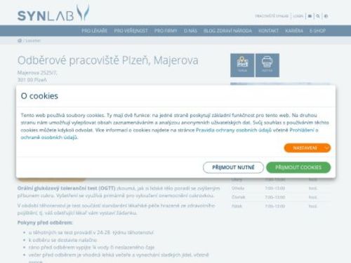 Laboratoř SYNLAB - odběrové pracoviště Majerova, Plzeň