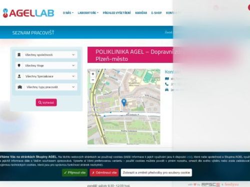 Laboratoř AGELLAB - odběrové místo alej Svobody, Plzeň